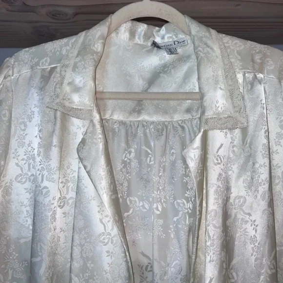 Vintage Christian Dior authentic rare ‘50’s satin robe made exclusively for Saks - Picture 1 of 16